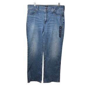 NWT J.Crew Wide-Leg Full-Length Jeans Sz 34 Light Wash High Rise Stretch